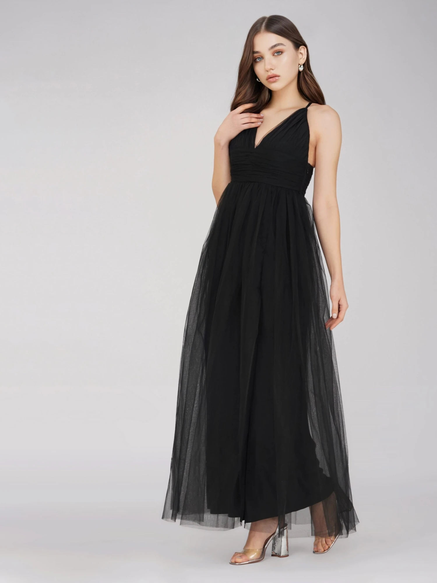 Opal Tulle Maxi Dress In Black 12 Opal Tulle Maxi Dress In Black - Image 12