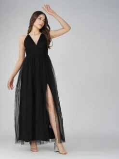 Opal Tulle Maxi Dress In Black 25 Opal Tulle Maxi Dress In Black -Laceand Beads OpalEdited 4