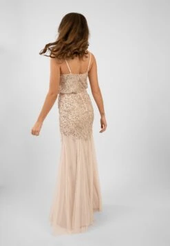 Ophelia Blush Pink Occasion Dress 8 Ophelia Blush Pink Occasion Dress -Laceand Beads OpheliaMaxi 6