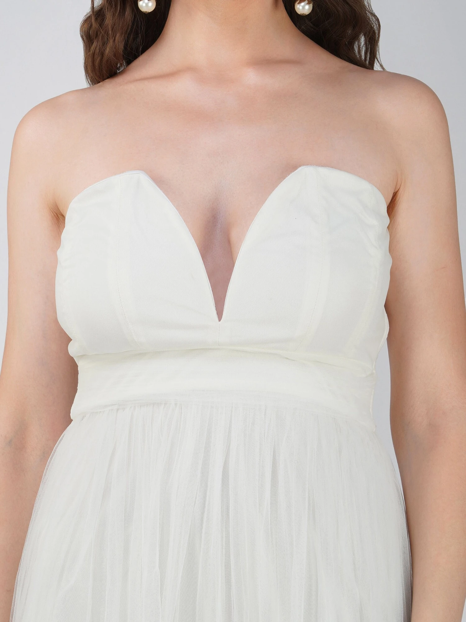 Orion Bridal Tulle Midi Dress In Ivory 9 Orion Bridal Tulle Midi Dress In Ivory - Image 9