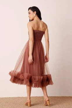 Orion Midi Dress In Rose Brown 8 Orion Midi Dress In Rose Brown -Laceand Beads Orion Midi in Rose Brown 2