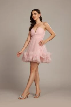 Orion Mini Dress In Powder Pink -Laceand Beads Orion Mini in Powder Pink 5