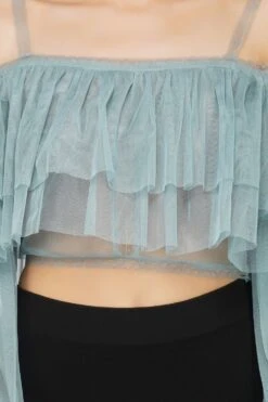 Perch Tulle Top In Teal -Laceand Beads PerchTop 6
