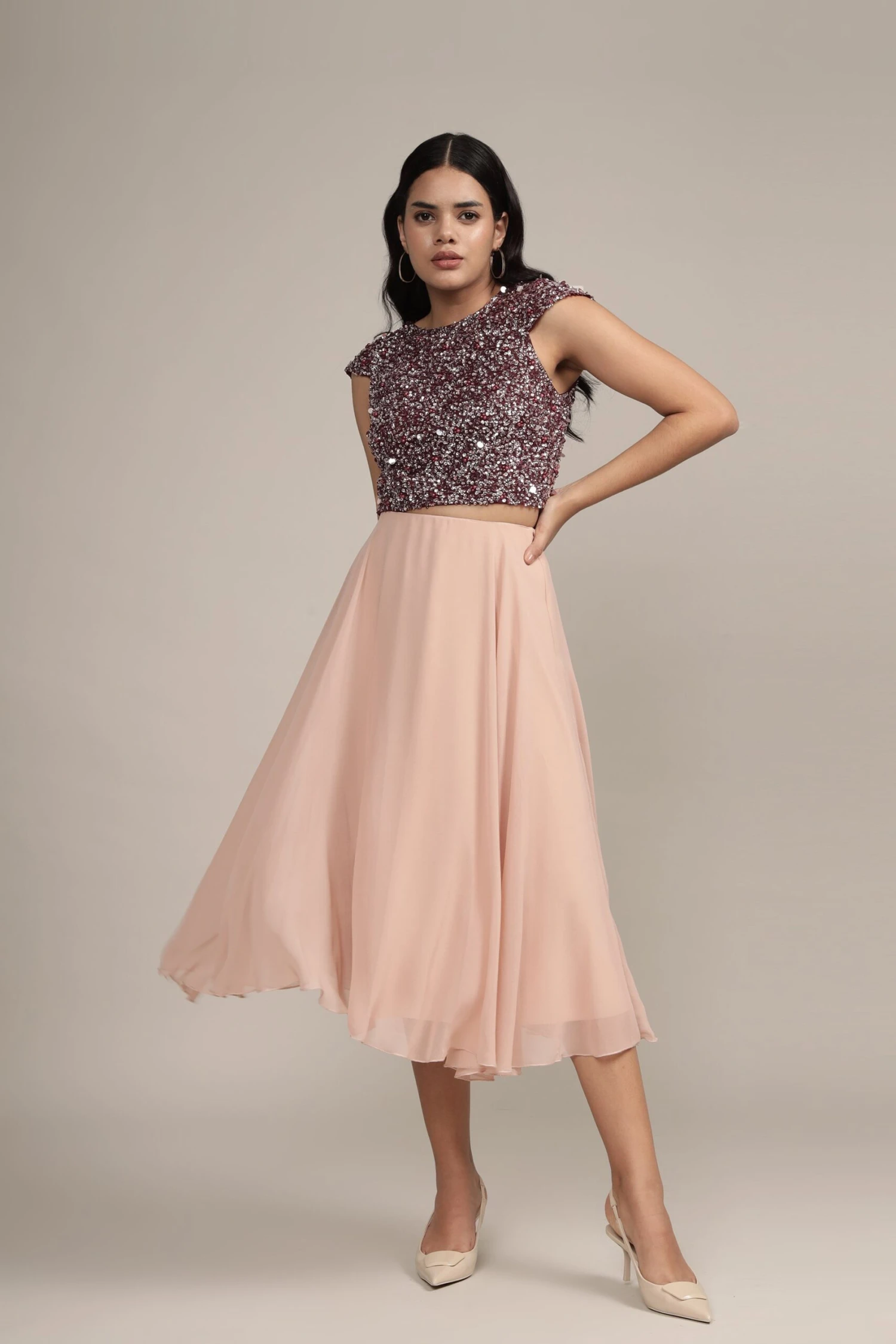 Pica Embellished Top In Burgundy 2 Pica Embellished Top In Burgundy - Image 2