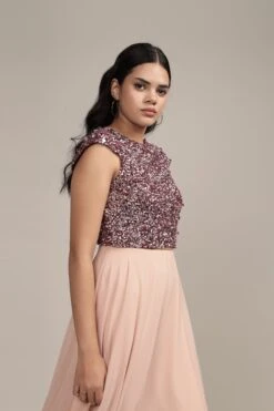 Pica Embellished Top In Burgundy 12 Pica Embellished Top In Burgundy -Laceand Beads PicaTopinBurgundy 7