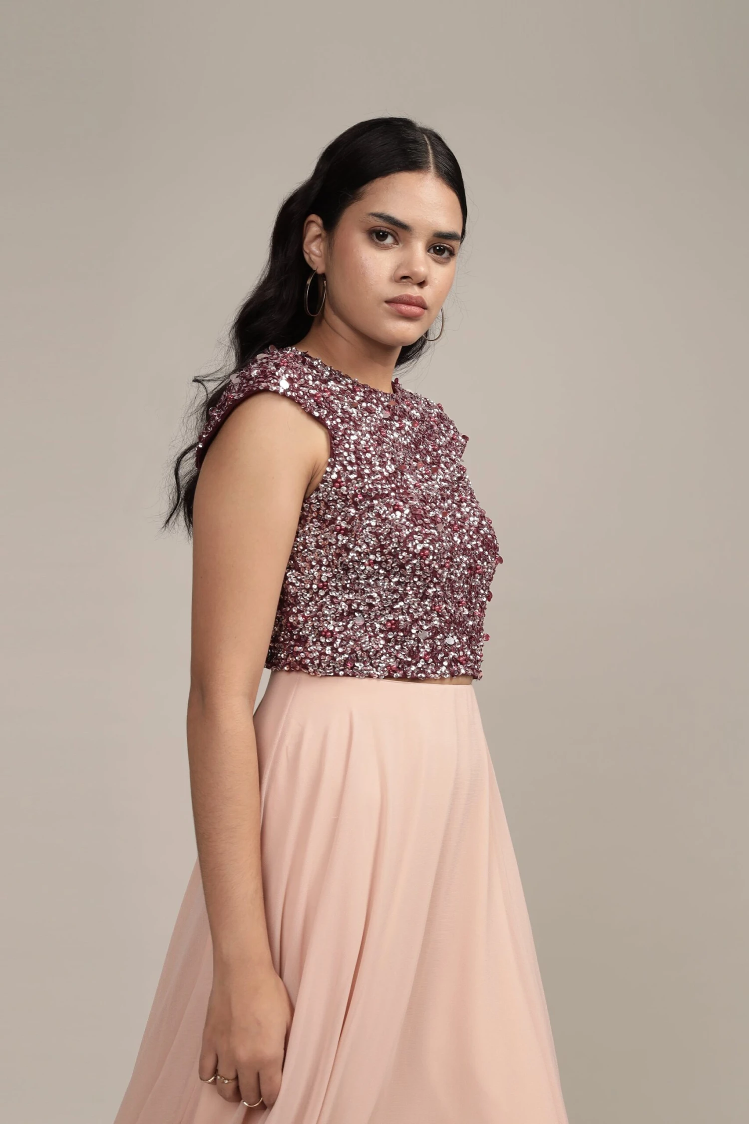 Pica Embellished Top In Burgundy 6 Pica Embellished Top In Burgundy - Image 6