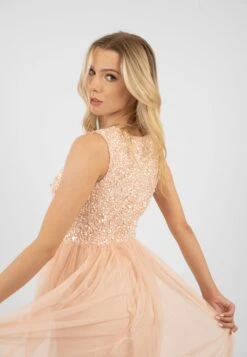 Picasso Blush Pink Embellished Bridesmaid Maxi Dress 11 Picasso Blush Pink Embellished Bridesmaid Maxi Dress -Laceand Beads PicassoMaxiDressinNude 1