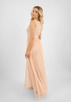 Picasso Blush Pink Embellished Bridesmaid Maxi Dress 9 Picasso Blush Pink Embellished Bridesmaid Maxi Dress -Laceand Beads PicassoMaxiDressinNude 8