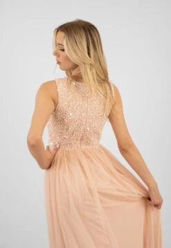 Picasso Blush Pink Embellished Bridesmaid Maxi Dress 13 Picasso Blush Pink Embellished Bridesmaid Maxi Dress -Laceand Beads PicassoMaxiDressinNude 9