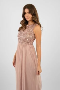 Picasso Pale Mauve Embellished Bridesmaid Dress 9 Picasso Pale Mauve Embellished Bridesmaid Dress -Laceand Beads PicassoMaxiMauve 4