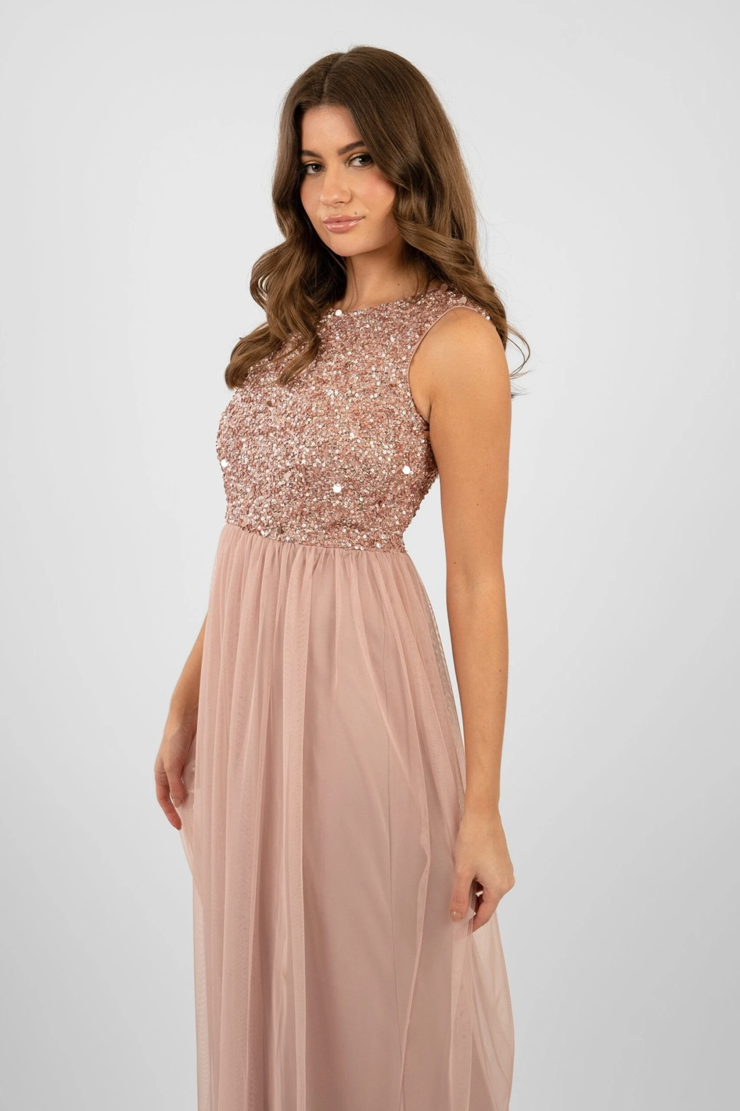 Picasso Pale Mauve Embellished Bridesmaid Dress 3 Picasso Pale Mauve Embellished Bridesmaid Dress - Image 3