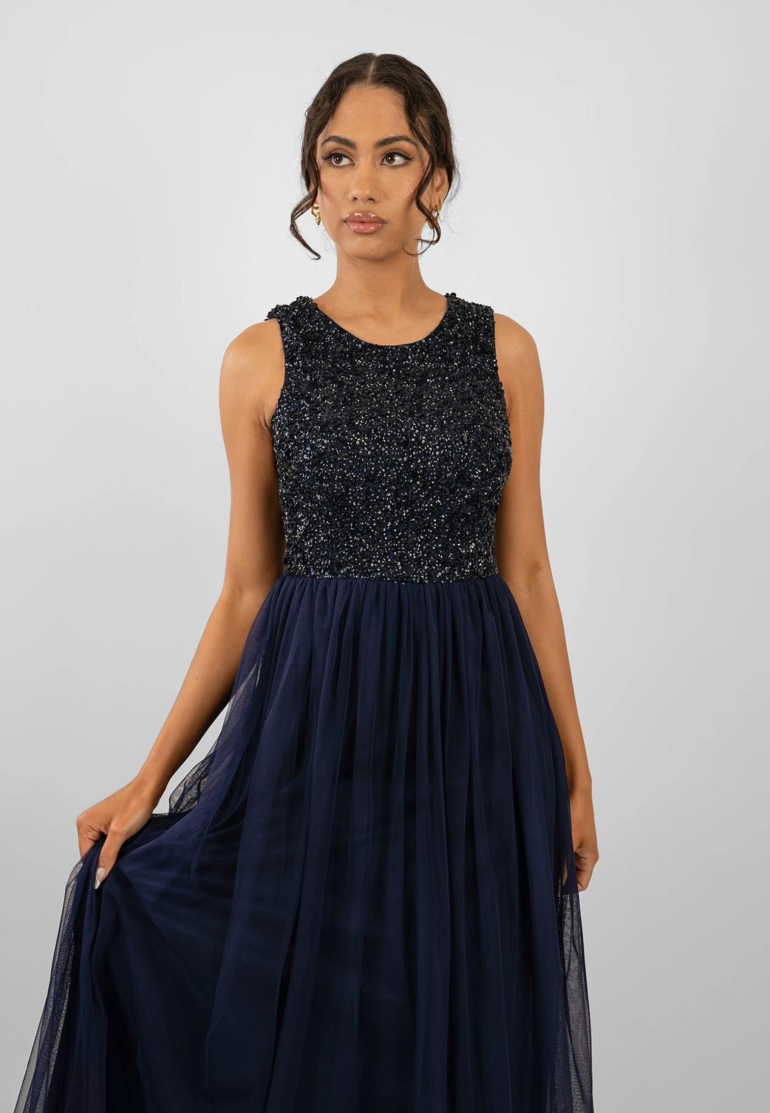 Picasso Navy Blue Embellished Bridesmaid Dress 6 Picasso Navy Blue Embellished Bridesmaid Dress - Image 6