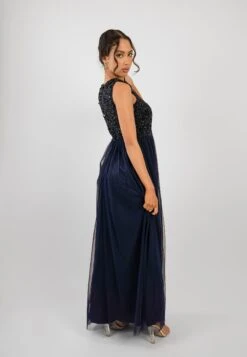 Picasso Navy Blue Embellished Bridesmaid Dress 10 Picasso Navy Blue Embellished Bridesmaid Dress -Laceand Beads PicassoMaxiNavyBlue 6