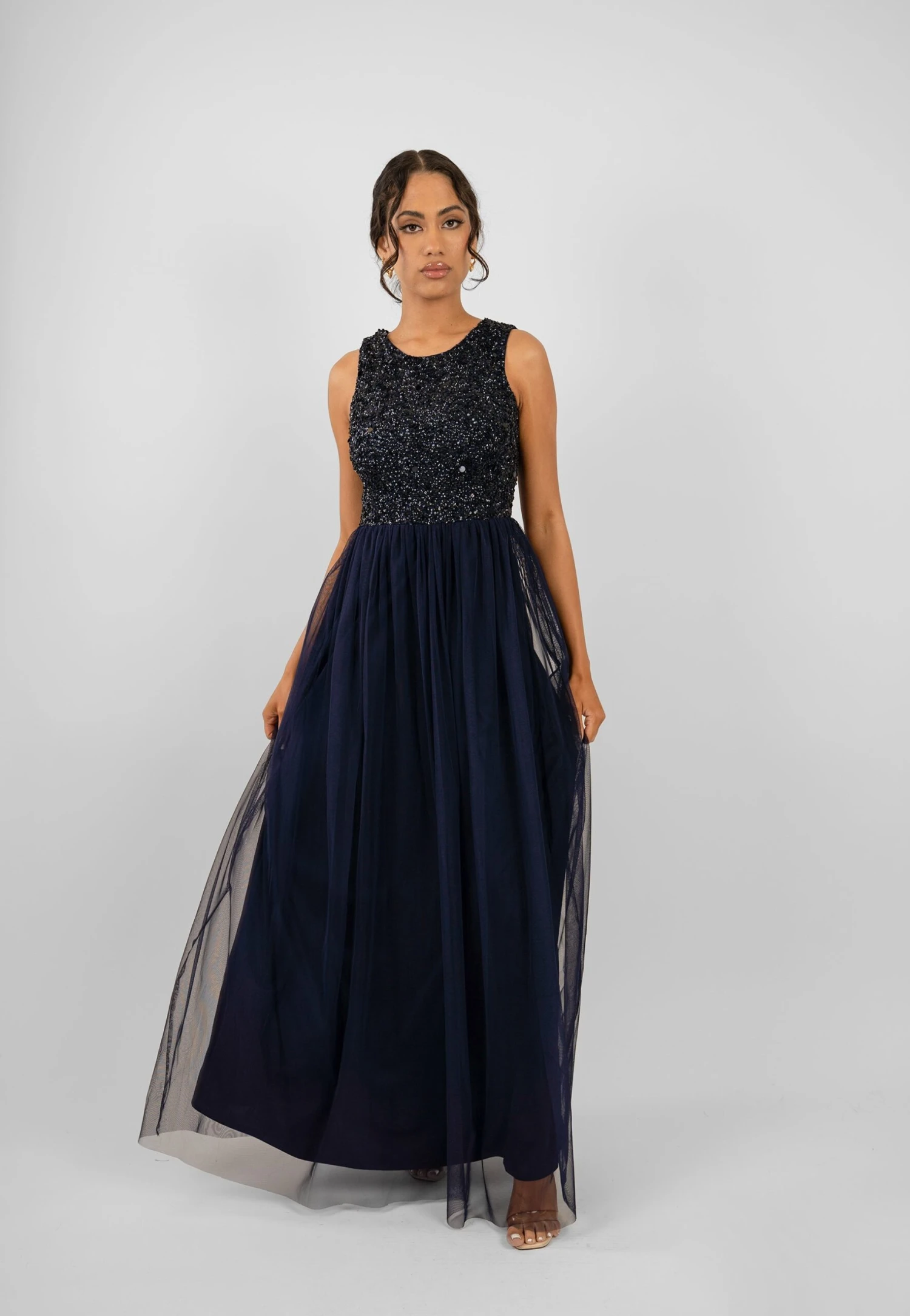 Picasso Navy Blue Embellished Bridesmaid Dress 5 Picasso Navy Blue Embellished Bridesmaid Dress - Image 5