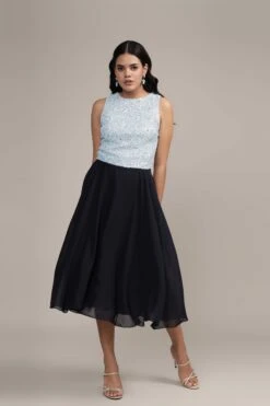 Picasso Embellished Top In Light Blue -Laceand Beads Picasso Top in Light Blue 4