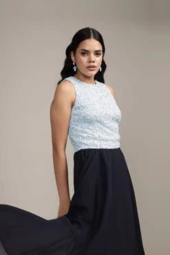 Picasso Embellished Top In Light Blue -Laceand Beads Picasso Top in Light Blue 7