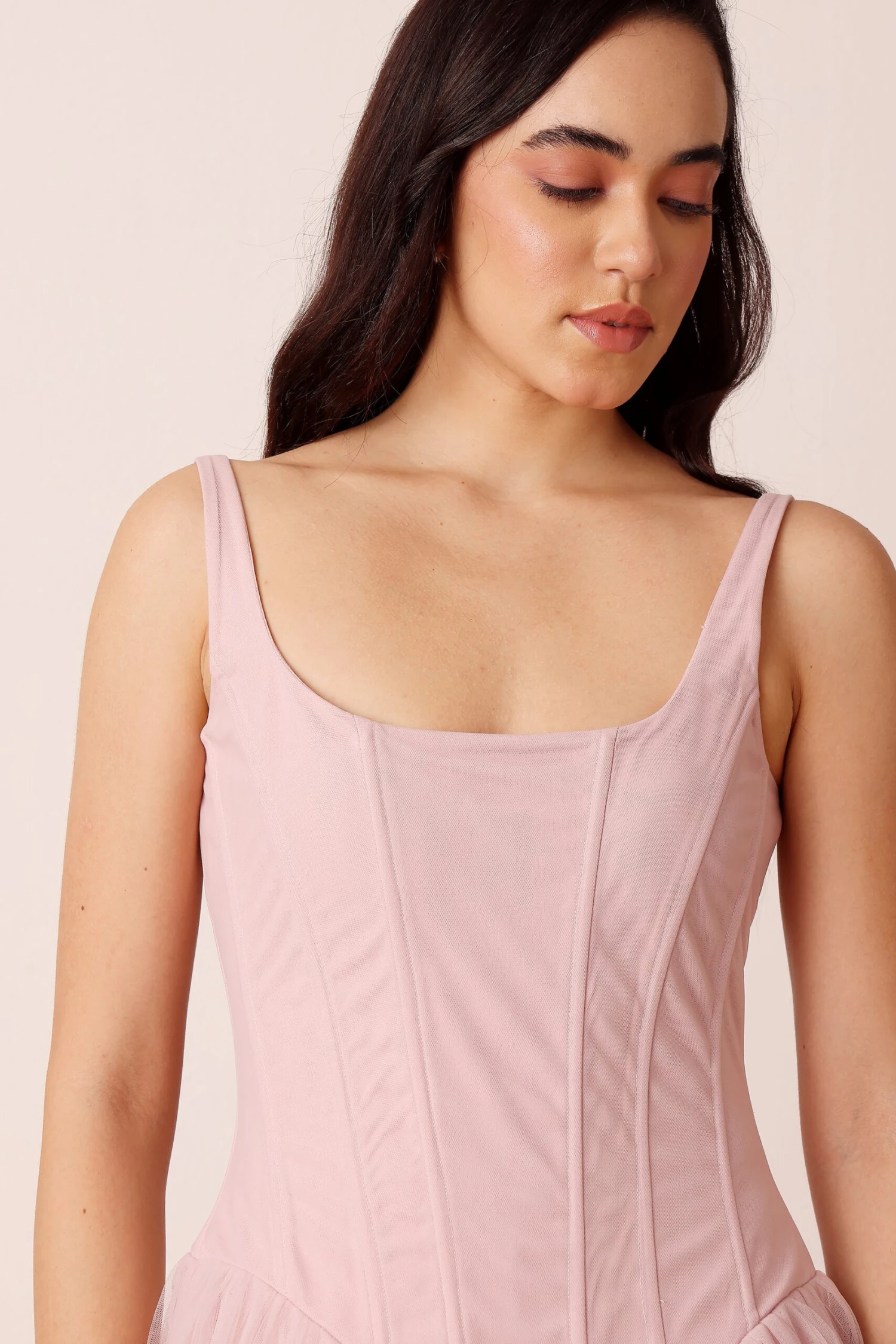 Quest Corset Maxi Dress In Powder Pink 5 Quest Corset Maxi Dress In Powder Pink - Image 5