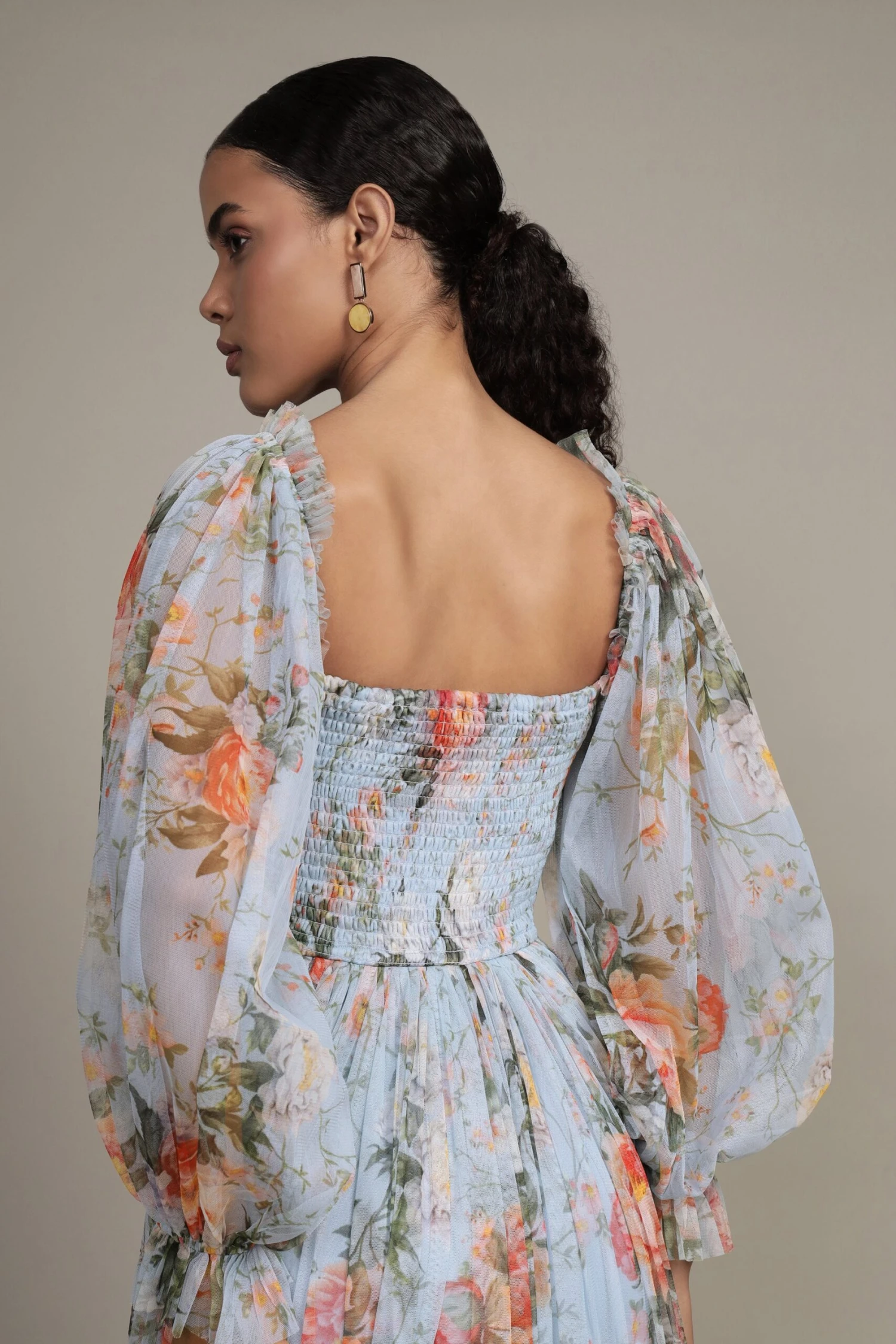 Lana Maxi Dress In Blue Floral Print 8 Lana Maxi Dress In Blue Floral Print - Image 8