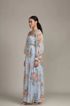 Lana Maxi Dress In Blue Floral Print 14 Lana Maxi Dress In Blue Floral Print -Laceand Beads RESIZED Lana Maxi in Blue Floral 7