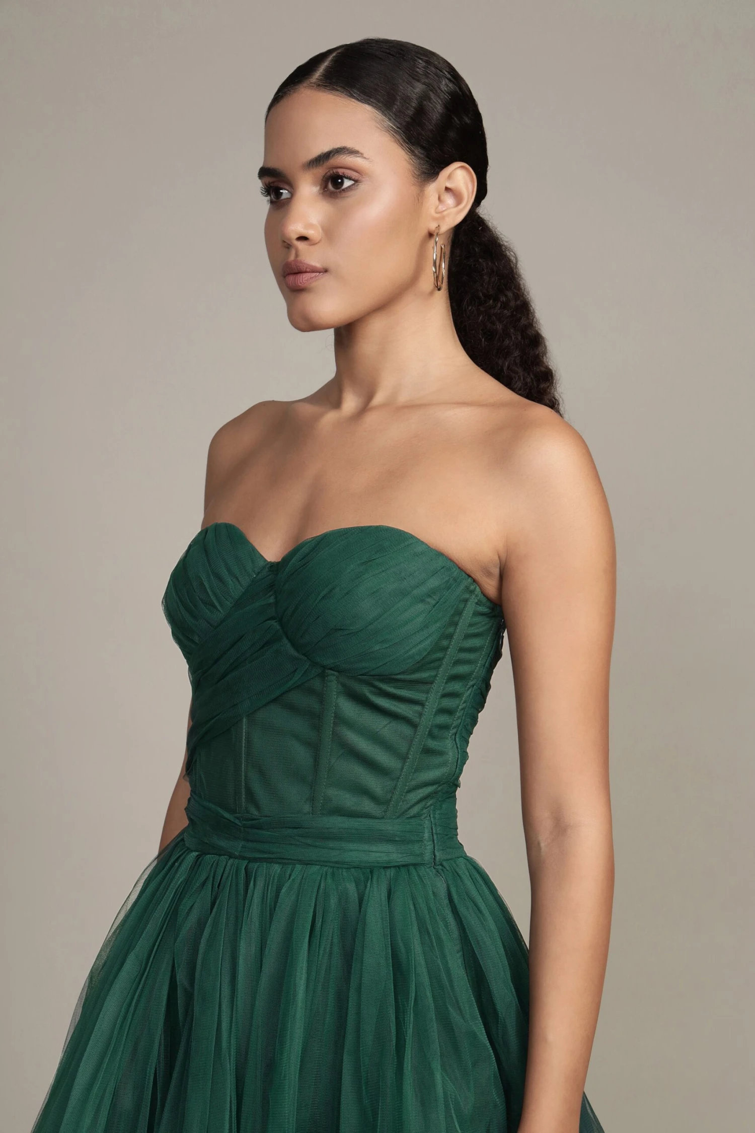 Lauren Green Tulle Mini Dress 5 Lauren Green Tulle Mini Dress - Image 5