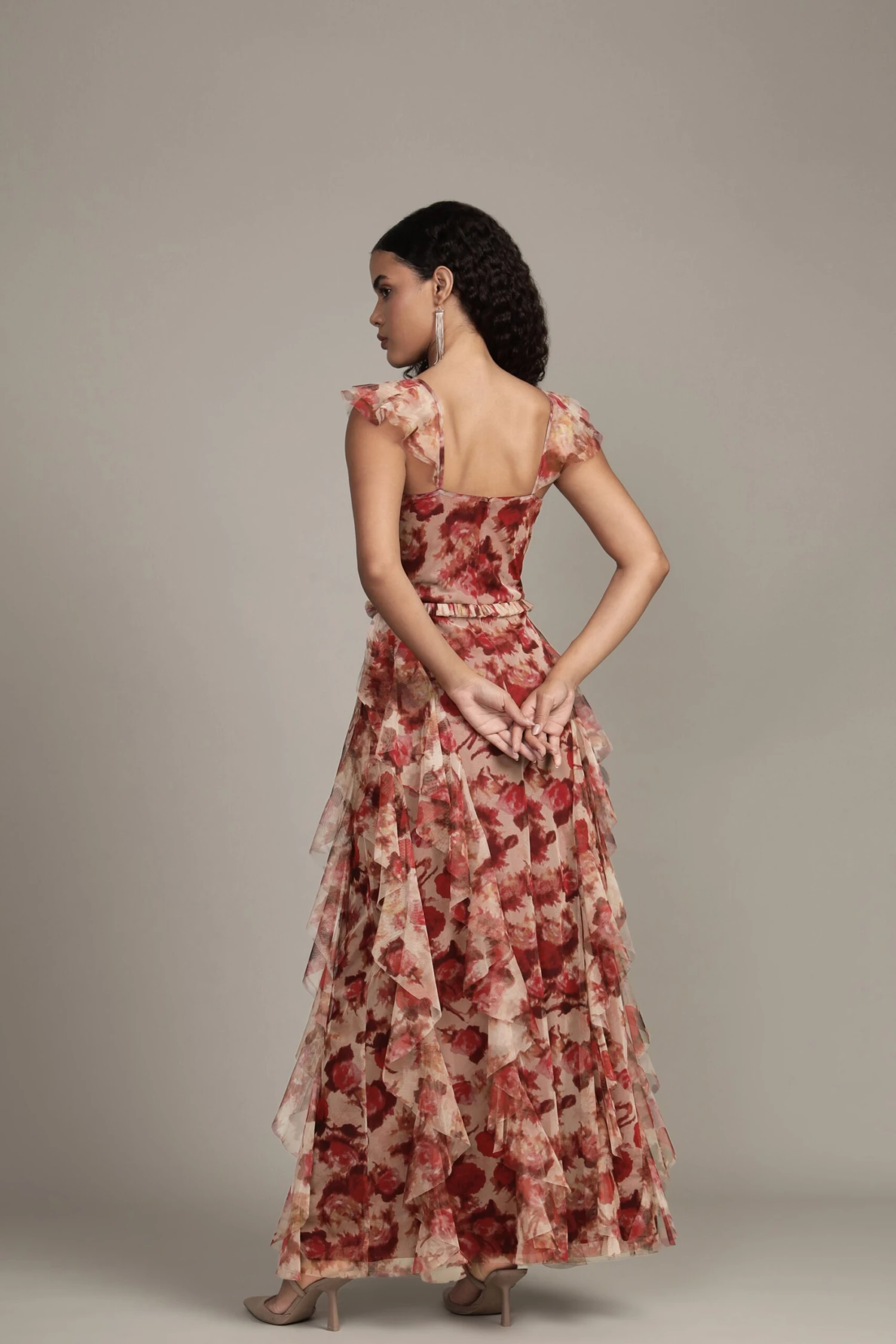 Malin Maxi Dress In Rose Floral 4 Malin Maxi Dress In Rose Floral - Image 4