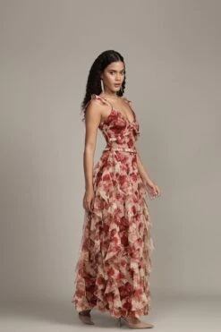 Malin Maxi Dress In Rose Floral 9 Malin Maxi Dress In Rose Floral -Laceand Beads RESIZED Malin Maxi in Rose Floral 6