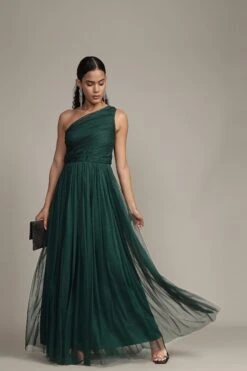One Shoulder Maxi Dress In Emerald Green -Laceand Beads RESIZED One Shoulder Maxi in Emerald Green 10