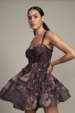 Raelynn Mini Dress In Plum Floral 13 Raelynn Mini Dress In Plum Floral -Laceand Beads RESIZED Raelyn Mini in Plum Floral 9