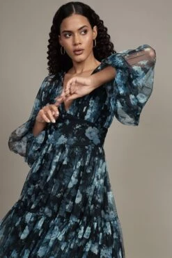 Rome Blue Floral Tulle Mini Dress 19 Rome Blue Floral Tulle Mini Dress -Laceand Beads RESIZED Rome Mini in Blue Floral 5