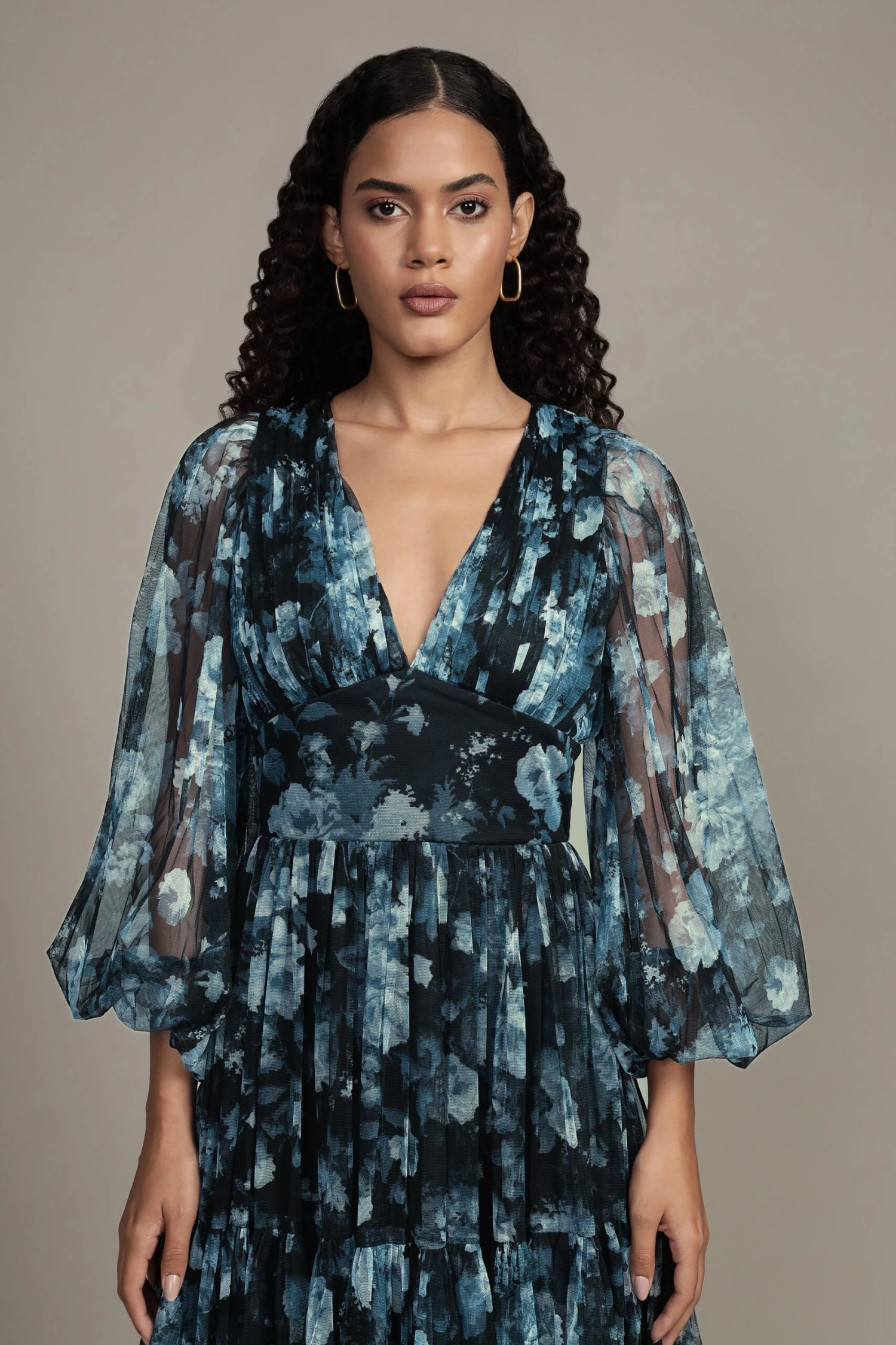 Rome Blue Floral Tulle Mini Dress 9 Rome Blue Floral Tulle Mini Dress - Image 9