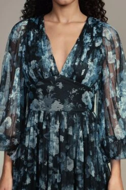 Rome Blue Floral Tulle Mini Dress 23 Rome Blue Floral Tulle Mini Dress -Laceand Beads RESIZED Rome Mini in Blue Floral 7