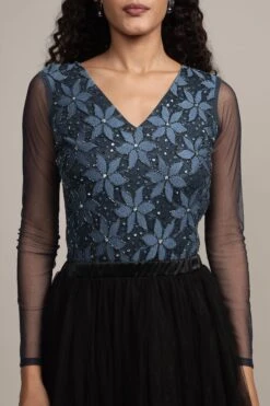 Rana Beaded Bodysuit 28 Rana Beaded Bodysuit -Laceand Beads Rana Bodysuit in Navy 15