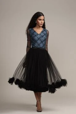 Rana Beaded Bodysuit 23 Rana Beaded Bodysuit -Laceand Beads Rana Bodysuit in Navy 7