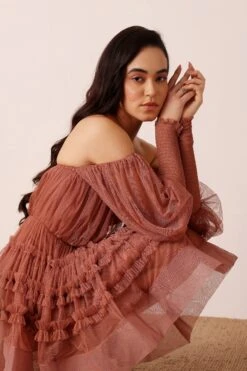 River Mini Dress In Merlot 9 River Mini Dress In Merlot -Laceand Beads Riva Mini Dress in Merlot 1