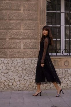 Roman Lola Polka Dot Midi Dress In Black 17 Roman Lola Polka Dot Midi Dress In Black -Laceand Beads RomanLolaBlack 8 c45f87a0 b3d1 4e5b a1f8 281b90aabb88