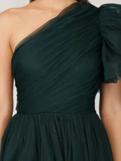 Rowan Emerald Green One Shoulder Tulle Gown 9 Rowan Emerald Green One Shoulder Tulle Gown -Laceand Beads RowanEmerald 1