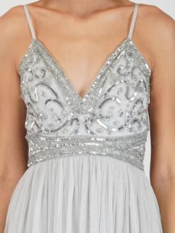 Ruhi Embellished Midi Dress In Grey 9 Ruhi Embellished Midi Dress In Grey -Laceand Beads Ruhi 3