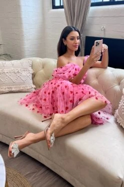 Sydney Pink Heart Mini Dress