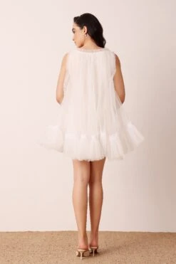 Sadie Mini Dress In Buttercream -Laceand Beads SadieMiniinButtercream 2