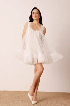 Sadie Mini Dress In Buttercream