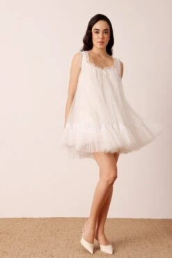 Sadie Mini Dress In Buttercream -Laceand Beads SadieMiniinButtercream 6