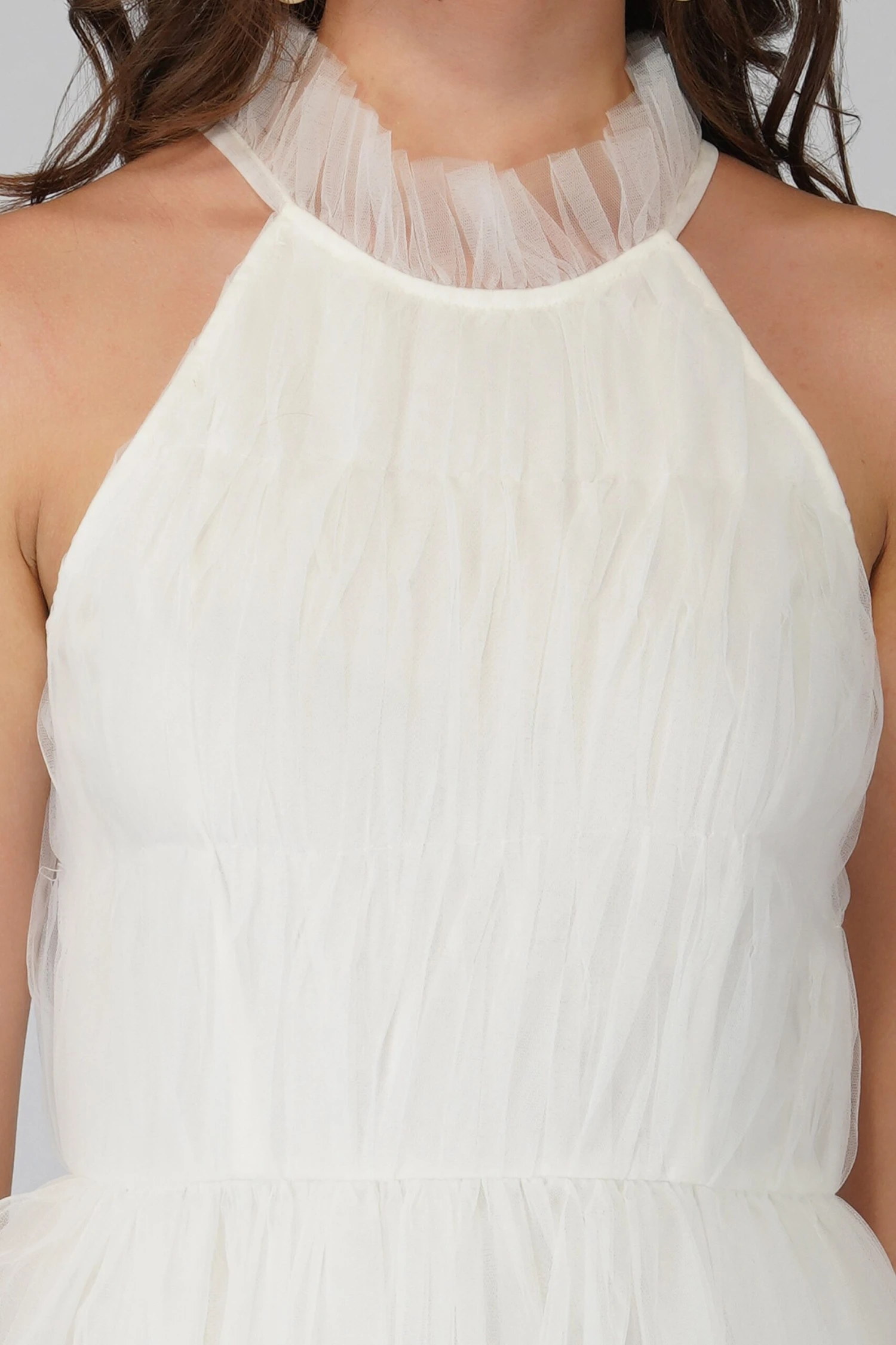 Safa Bridal Tulle Gown In Ivory 4 Safa Bridal Tulle Gown In Ivory - Image 4