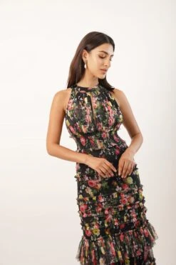Santiago Winter Floral Maxi Dress -Laceand Beads SantiagoCopy 2
