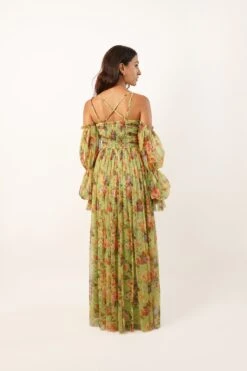 Saylor Green Printed Maxi Dress 7 Saylor Green Printed Maxi Dress -Laceand Beads SaylorL B37571 2