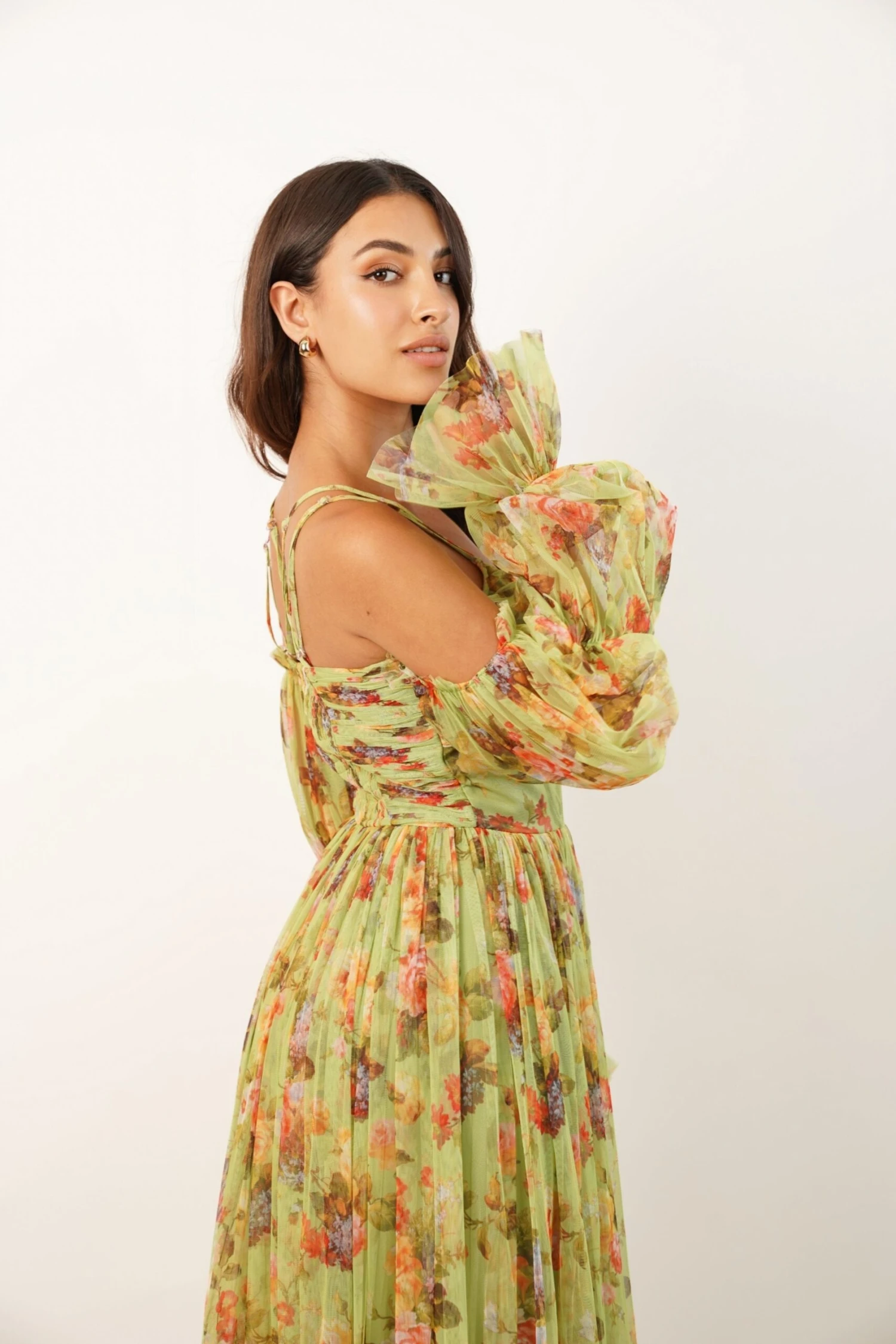 Saylor Green Printed Maxi Dress 2 Saylor Green Printed Maxi Dress - Image 2