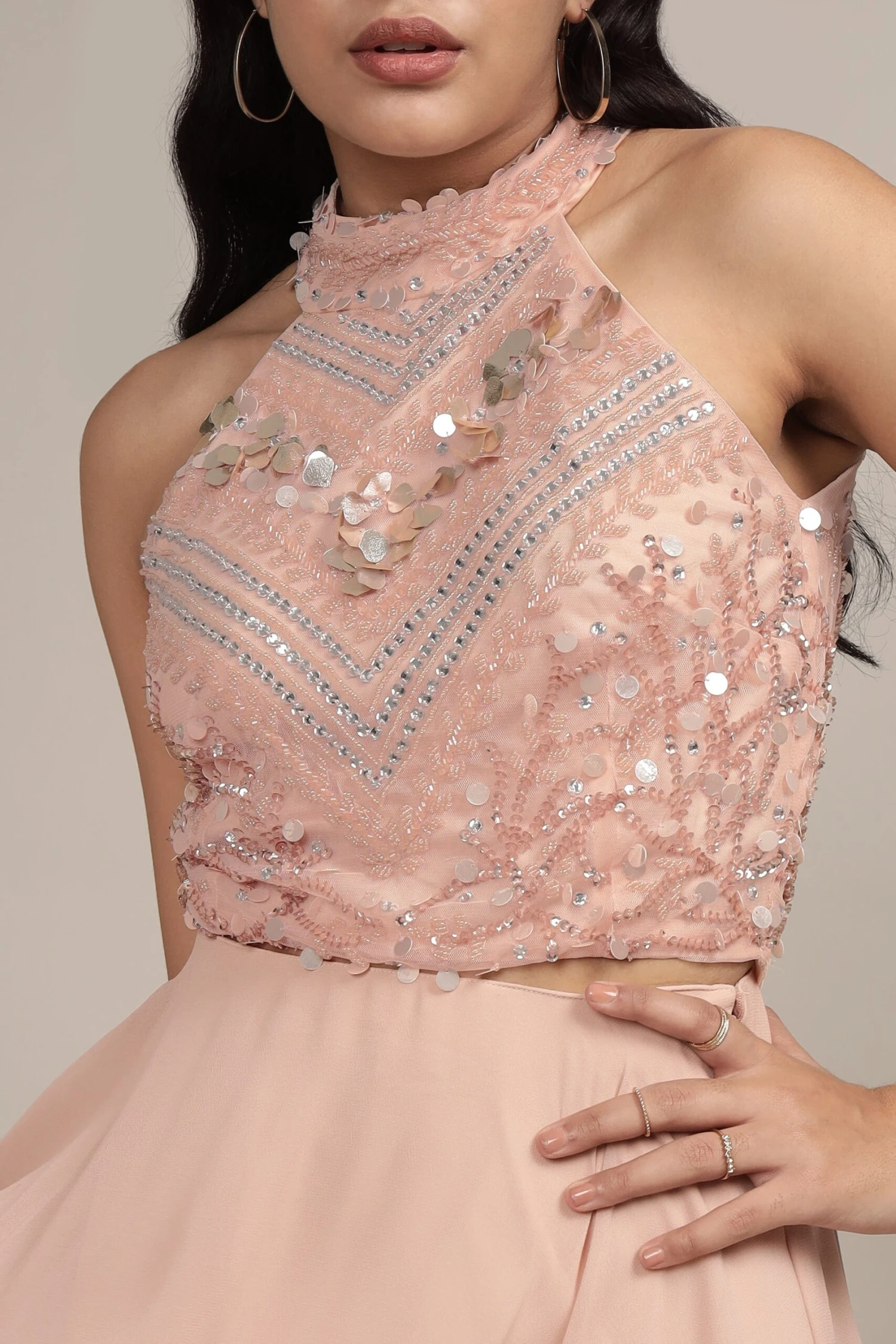 Shalice Nude Beaded Top 4 Shalice Nude Beaded Top - Image 4