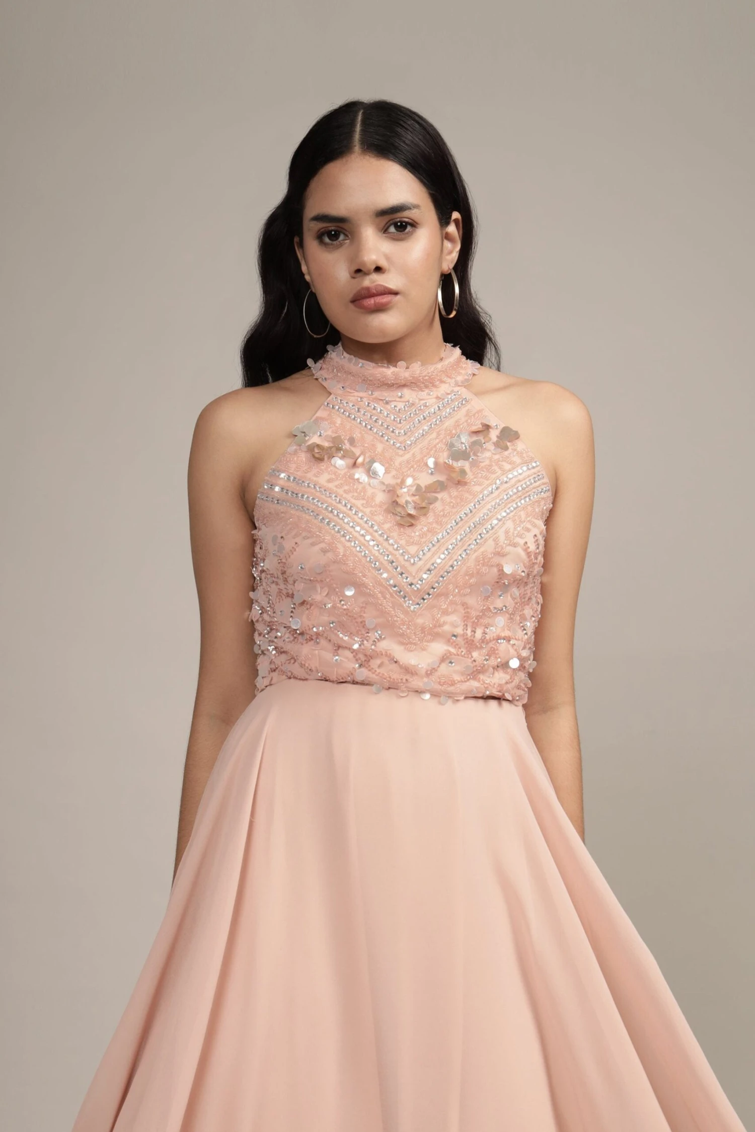 Shalice Nude Beaded Top 2 Shalice Nude Beaded Top - Image 2