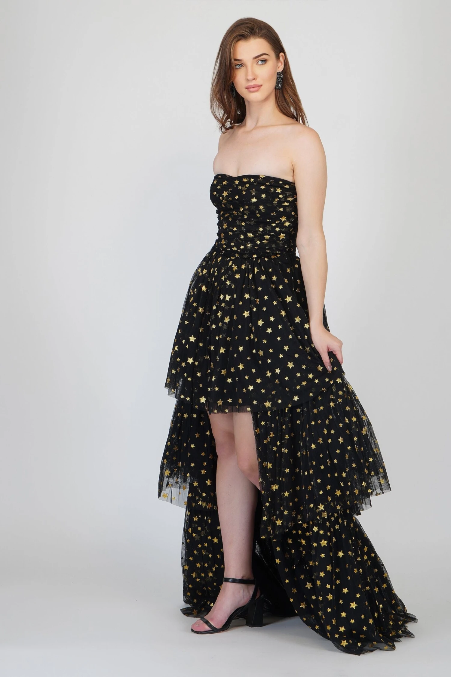 Shiloh Star Printed Tulle Dress In Black 4 Shiloh Star Printed Tulle Dress In Black - Image 4