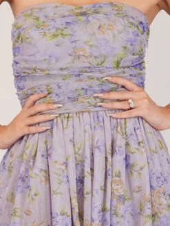 Shiloh Purple Printed Tulle Dress 9 Shiloh Purple Printed Tulle Dress -Laceand Beads ShilohPurplePrint 1