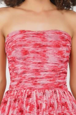 Shiloh High Low Tulle Dress In Red Floral 7 Shiloh High Low Tulle Dress In Red Floral -Laceand Beads Shiloh 4